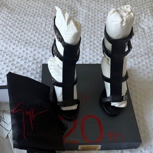 Giuseppe Zanotti Black Multi-Buckle Heeled Boots